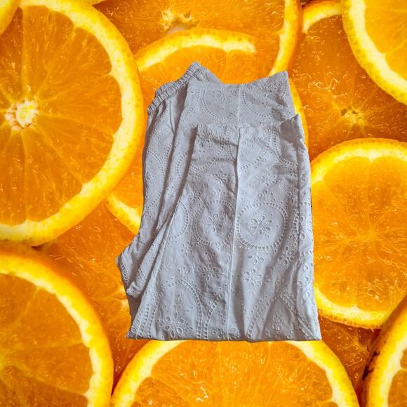 Charo Ruiz Ibiza‎ Women's White Brigid Wide Leg Eyelet Palazzo Trouser Size M - Picture 1 of 6